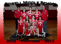 Powell Middle Girls Basketball 2012-13