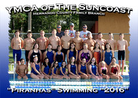 Hernando YMCA Piranhas Swim Team 2016