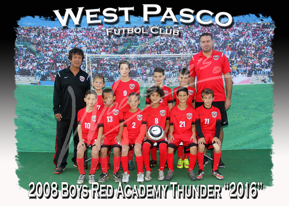 101- 2008 Boys Red Academy Thunder