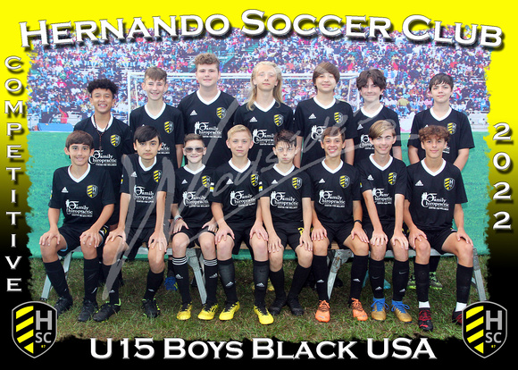 161- U15 Boys Black USA