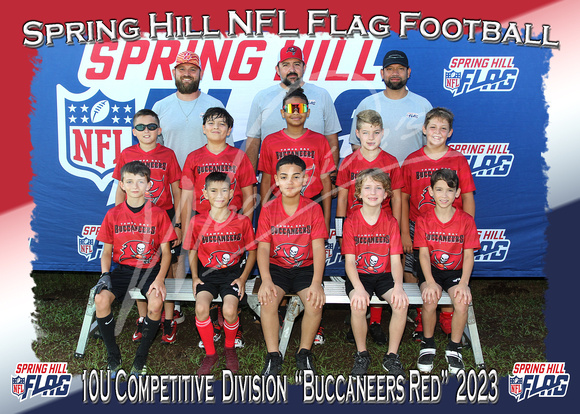 122- 10U Comp Buccaneers Red