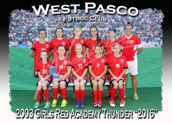 115- 2003 Girls Red Academy Thunder