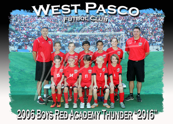 125- 2006 Boys Red Academy Thunder